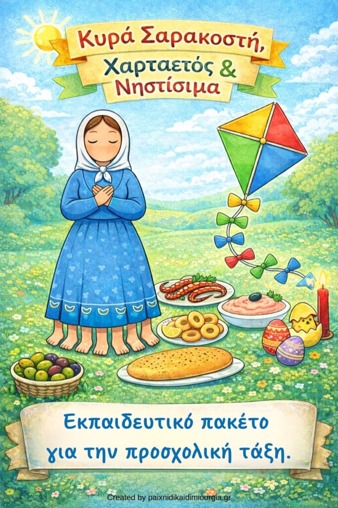 Κυρά Σαρακοστή, Χαρταετός & Νηστίσιμα: Δημιουργικές Δραστηριότητες για Νηπιαγωγείο